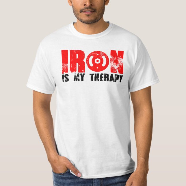 Camiseta de Academia Iron é Minha Terapia (Frente)