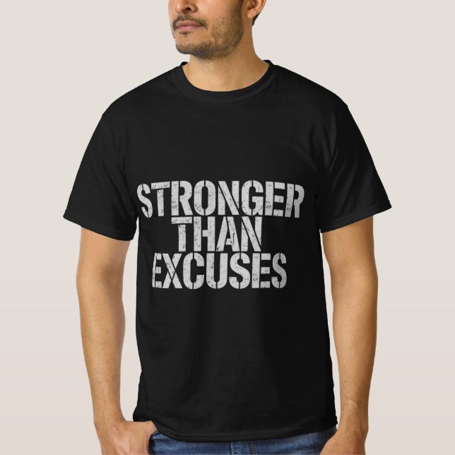 Camiseta de Academia Mais Forte que Desculpas | Mo (Frente)