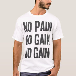 Camiseta de Academia No Pain No Gain   Motivação F