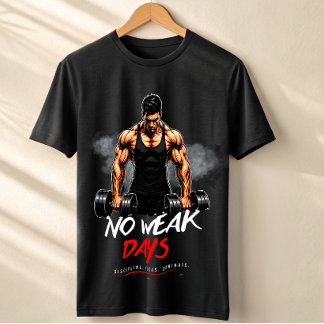 Camiseta de Academia No Weak Days – Treino Selvage