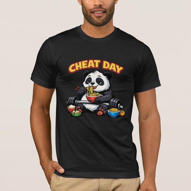 Camiseta de Academia Panda do Dia da Trapaça Engra (Frente)