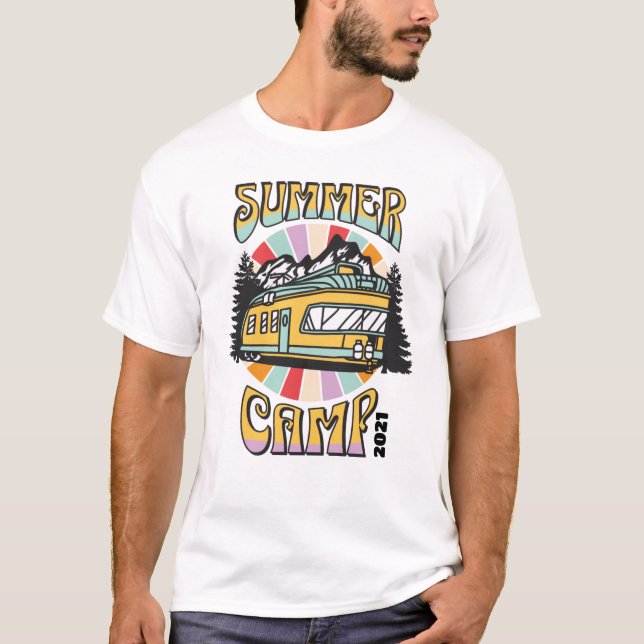 camiseta de acampamento de verão (Frente)