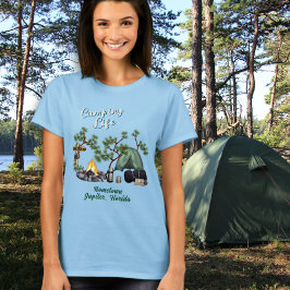 Camiseta de acampamento em barraca Hometown Campin
