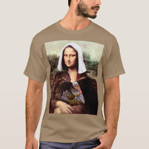 Camiseta de Ação de Graças Mona Lisa Pilgrim
