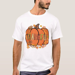 Camiseta de Ação de Graças Thankful Pumpkin - Pres