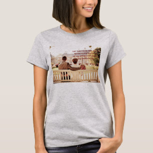 Camiseta de aço-luz-casal para mulheres