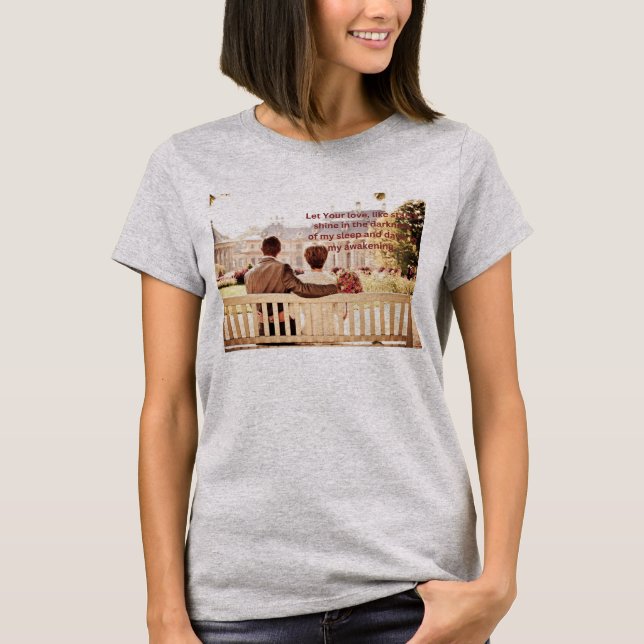 Camiseta de aço-luz-casal para mulheres (Frente)