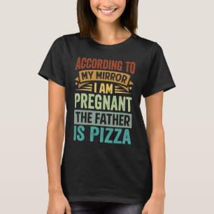 Camiseta De Acordo Com Meu Espelho Estou Grávida O Pai Eu