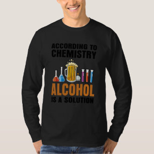 Camiseta De Acordo Com Química, O Álcool É Um Ensino De Sol