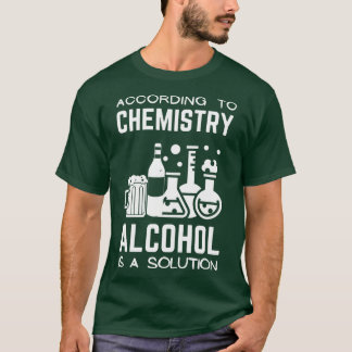 Camiseta De Acordo Com Química, O Álcool É Uma Solução 2