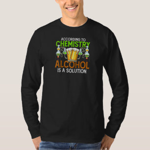 Camiseta De Acordo Com Química, O Álcool É Uma Solução Engr