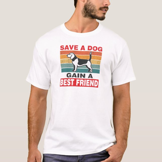 Camiseta de Adoção de Cachorro: Um Presente para A (Frente)