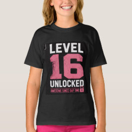 Camiseta de adolescente 'Nível 16 Desbloqueado – I