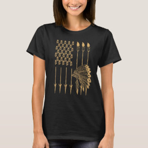 Camiseta de Adorno de Cabeça de Seta Orgulho Nativ