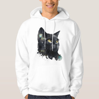 Camiseta de água-forte de Gato Preto Cósmico – Gal
