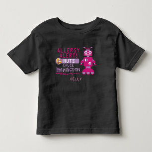 Camiseta de Alerta de Alergia a Nozes para Robô de