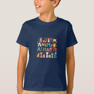 Camiseta de Alfabeto Animal