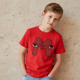 Camiseta de Alfabeto Letra M