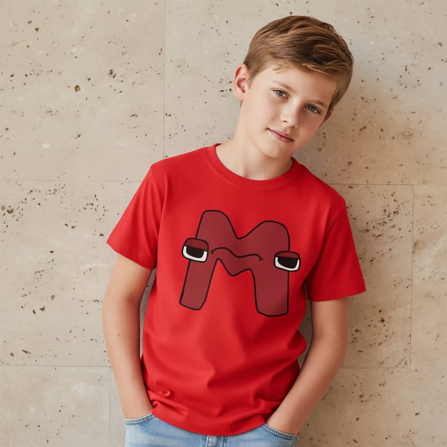 Camiseta de Alfabeto Letra M (Criador carregado)