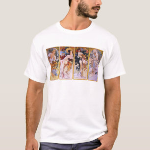 Camiseta ~ de Alfons Mucha as quatro estações