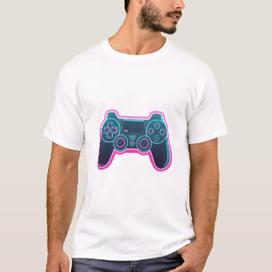 Camiseta de Algodão Branco com Controle de Jogo Ne