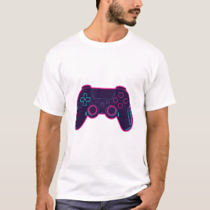 Camiseta de Algodão Branco com Controle de Jogo Ne
