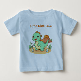 Camiseta de Algodão de Dinossauro Fofo
