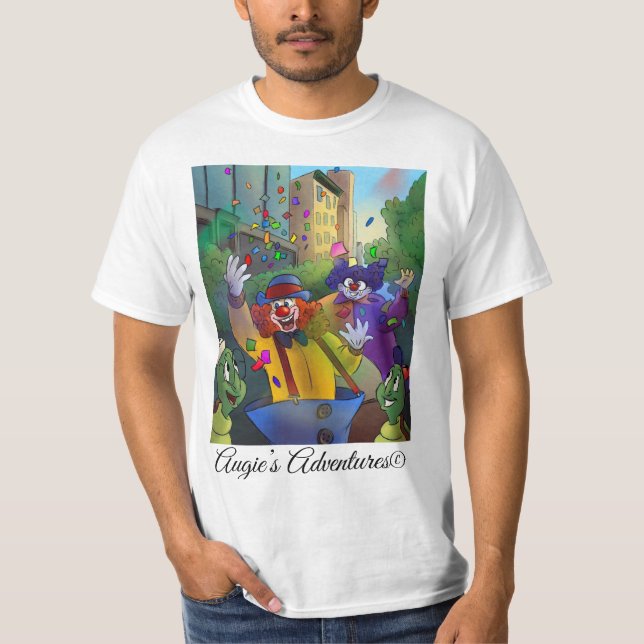 Camiseta de algodão de palhaço divertido (Frente)