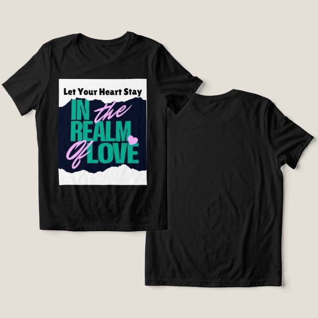 Camiseta de algodão de pequeno porte feminino (Design Frente e Verso)