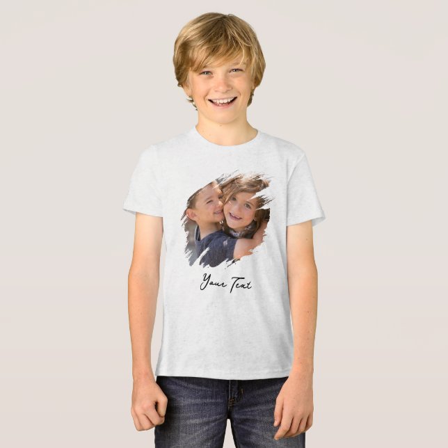 Camiseta de algodão macio para crianças adolescent (Frente Completa)
