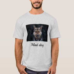 Camiseta de algodão Mad Dog masculino