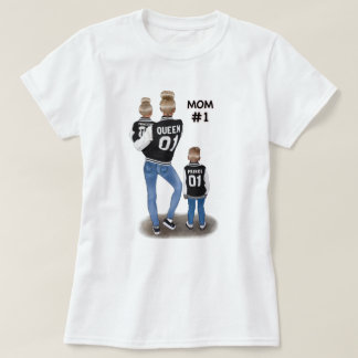 Camiseta de algodão para mães de meninos e meninas
