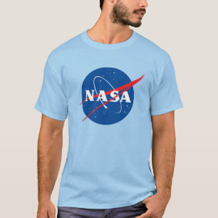 Camiseta de Algodão Pesado da NASA (Azul Urano)