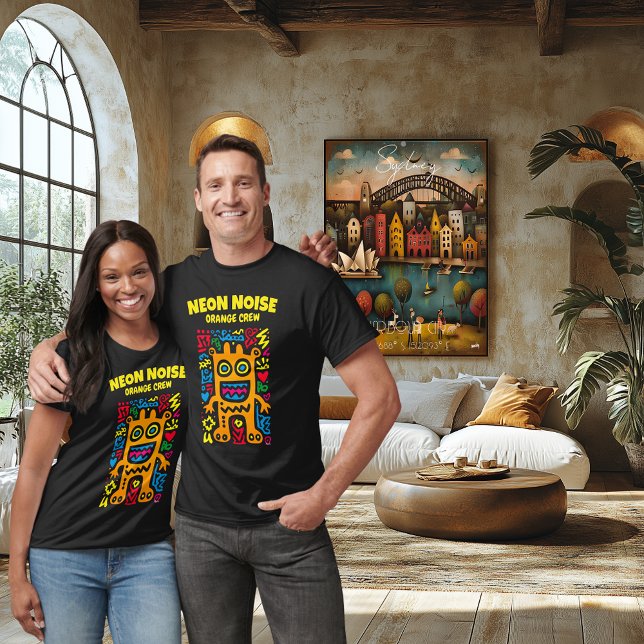 Camiseta de Alienígena Neon Laranja - Criatura de  (Criador carregado)