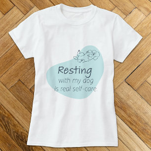 Camiseta de Amante de Cachorro Poodle Azul Gelo｜Au