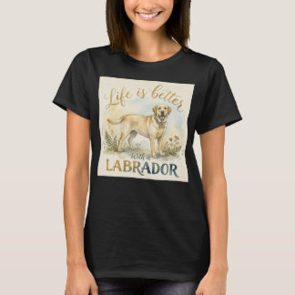 Camiseta de Amante de Cães Labrador Retriever Fofa