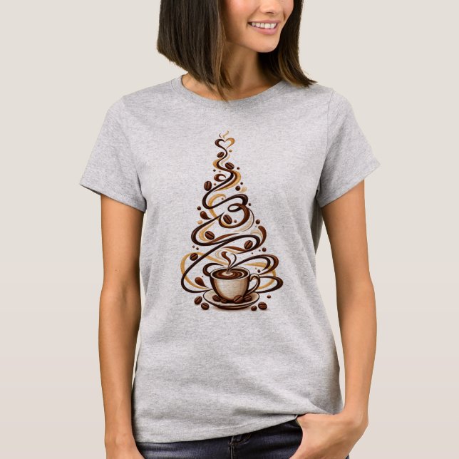 Camiseta de Amante de Café Presente Gráfico de Caf (Frente)