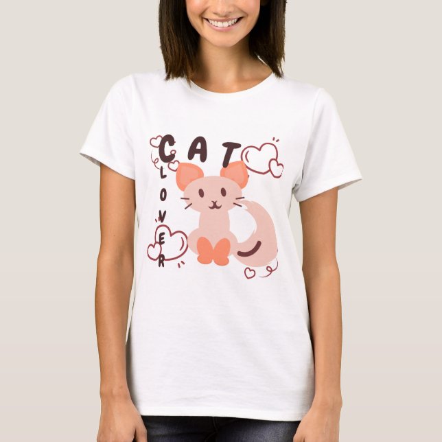 Camiseta de amante de gato (Frente)