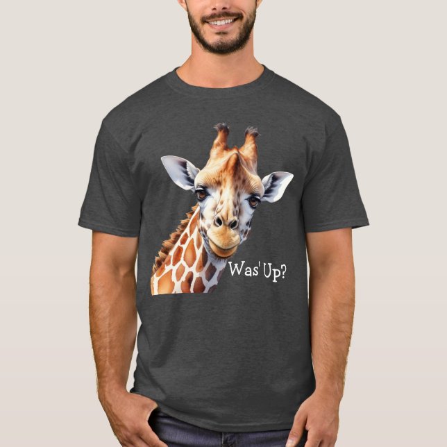 Camiseta de Amante de Girafa Engraçada, E aí?  (Frente)