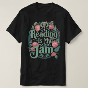 Camiseta de Amante de Livros Morango – Ler é Minha
