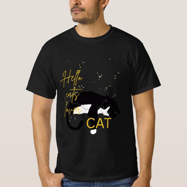 Camiseta de amantes de gatos (Frente)