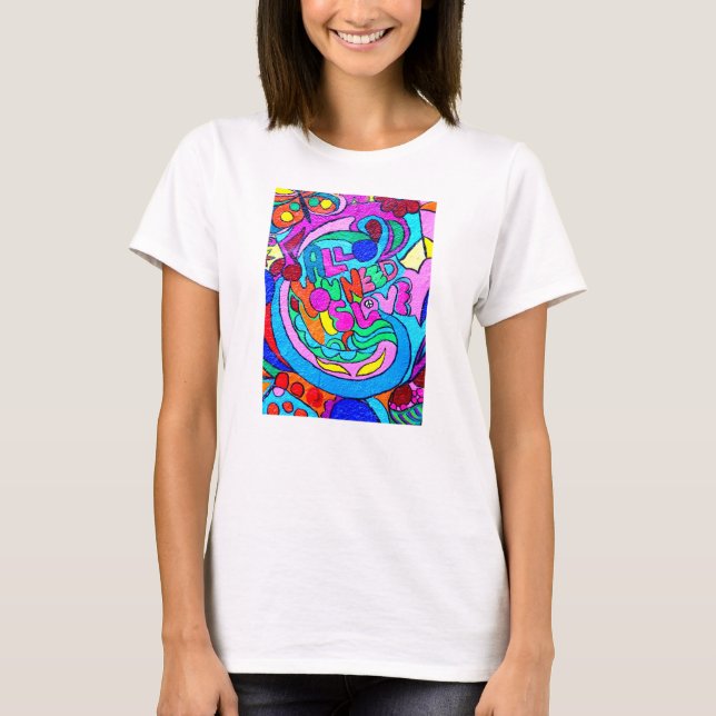 camiseta de amor colorida (Frente)