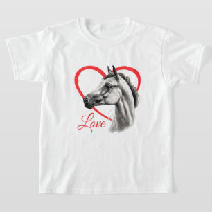 Camiseta de Amor com Cavalo de Criança