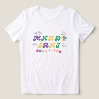 Camiseta de amor da Celebração de Mardi Gras