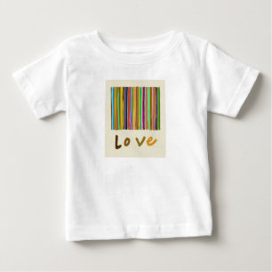 Camiseta de amor de algodão branco