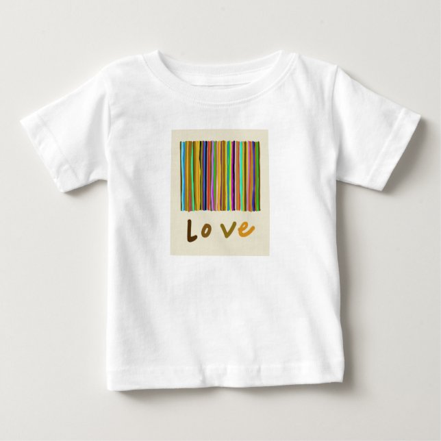 Camiseta de amor de algodão branco (Frente)