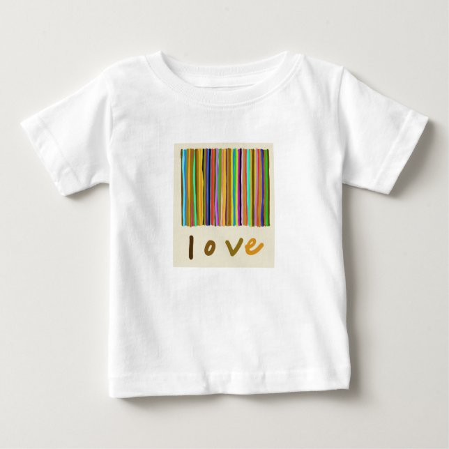 Camiseta de amor de algodão branco (Frente)