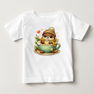 Camiseta de Amor de Café de Preguiça Fofo e Aconch