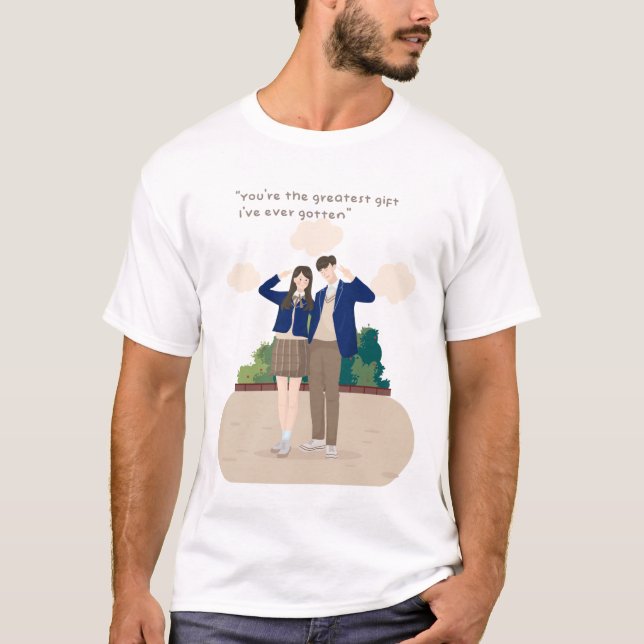 Camiseta de Amor de Casal Romântico (Frente)