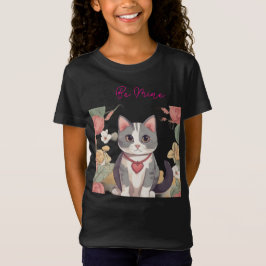 Camiseta de Amor de Gato Fofo para Crianças | Doce
